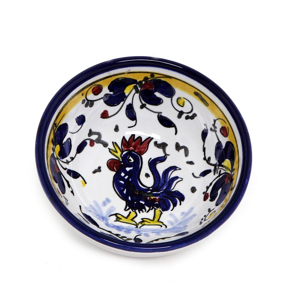 ORVIETO BLUE ROOSTER: Dipping/Condiment Small Bowl - tops-selection.shop