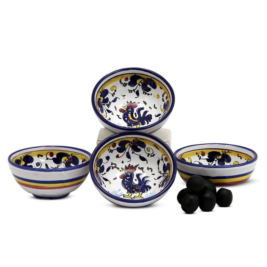 ORVIETO BLUE ROOSTER: Dipping/Condiment Small Bowl - tops-selection.shop