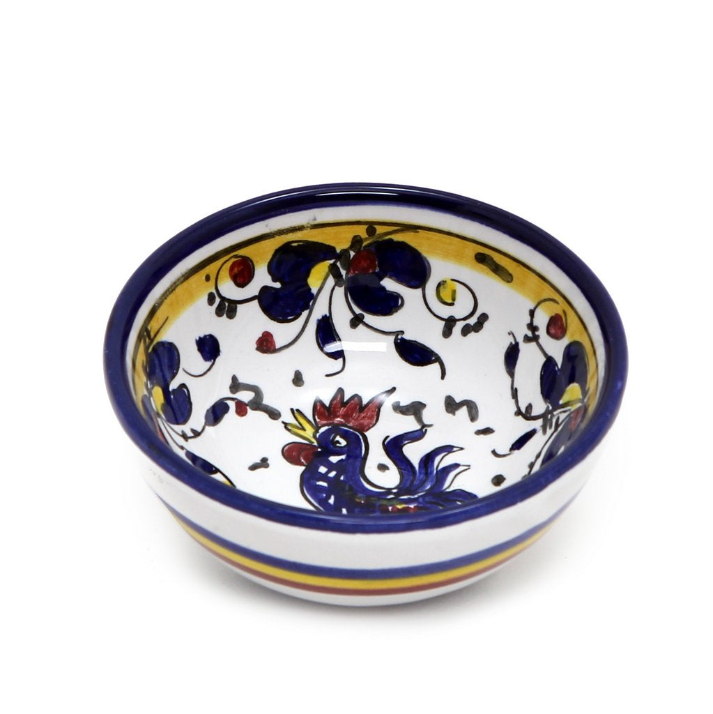 ORVIETO BLUE ROOSTER: Dipping/Condiment Small Bowl - tops-selection.shop