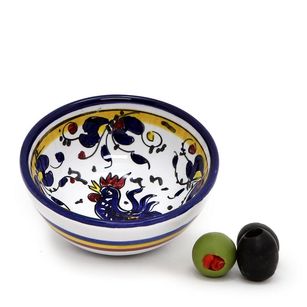 ORVIETO BLUE ROOSTER: Dipping/Condiment Small Bowl - tops-selection.shop