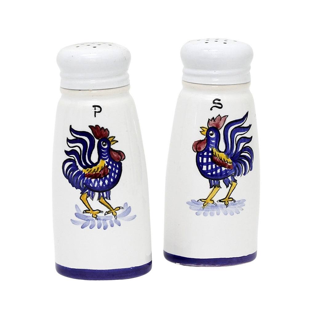 ORVIETO BLUE ROOSTER: Salt and Pepper Shakers - tops-selection.shop