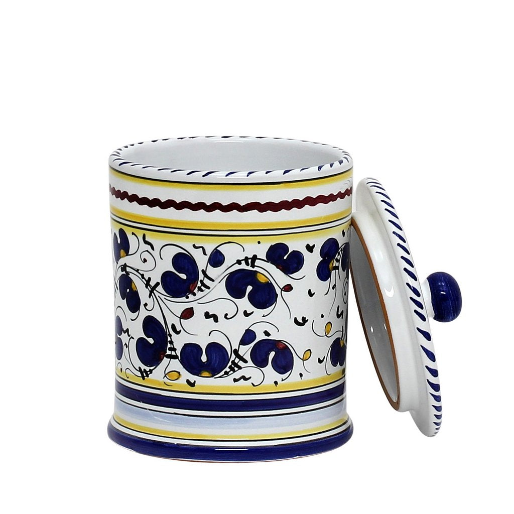 ORVIETO BLUE ROOSTER: Caffe' (Coffee) Container Canister - tops-selection.shop