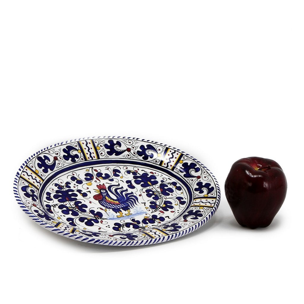 ORVIETO BLUE ROOSTER: Oval Plate - tops-selection.shop