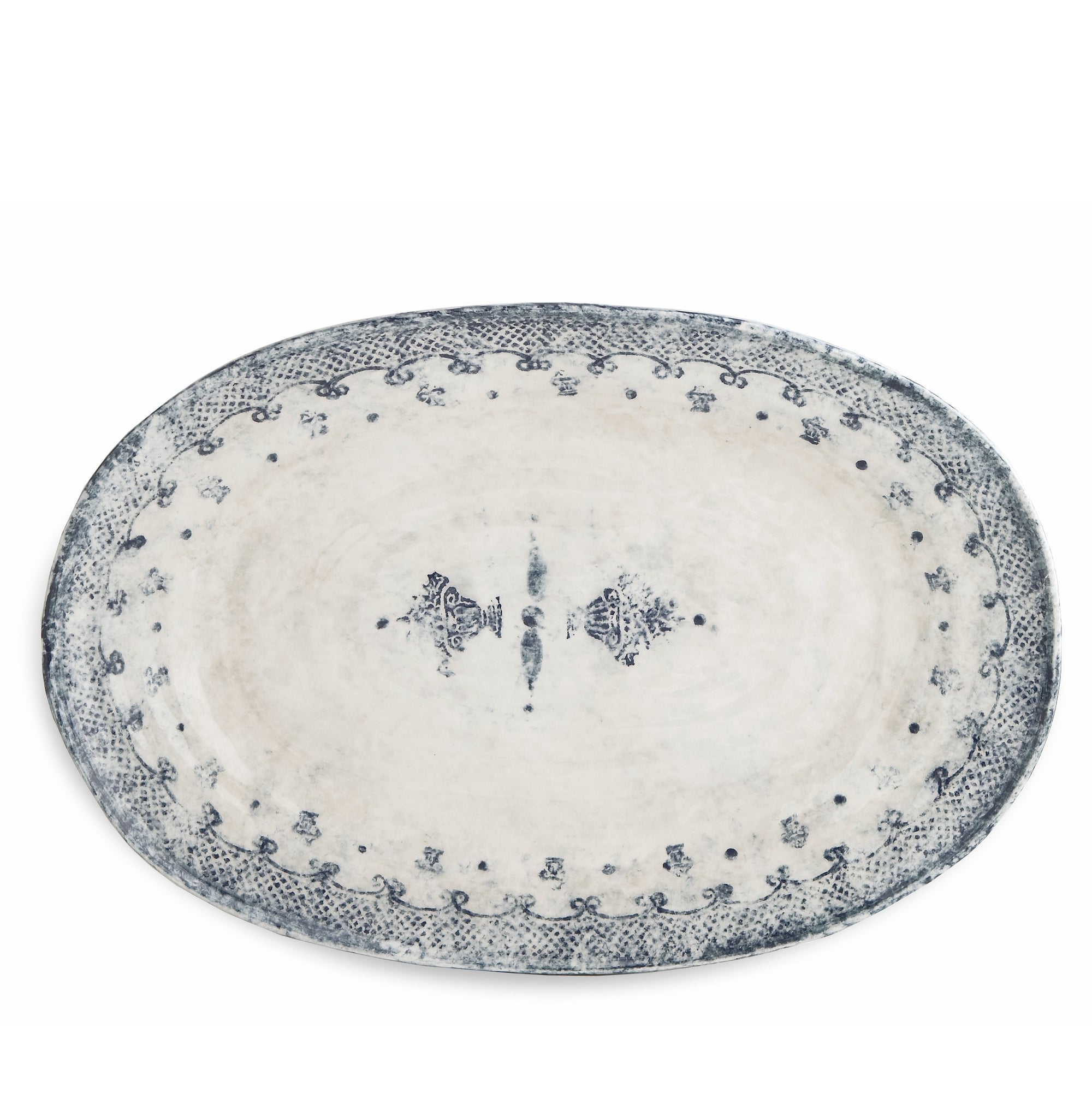 ARTE ITALICA: Burano Large Oval Platter - tops-selection.shop