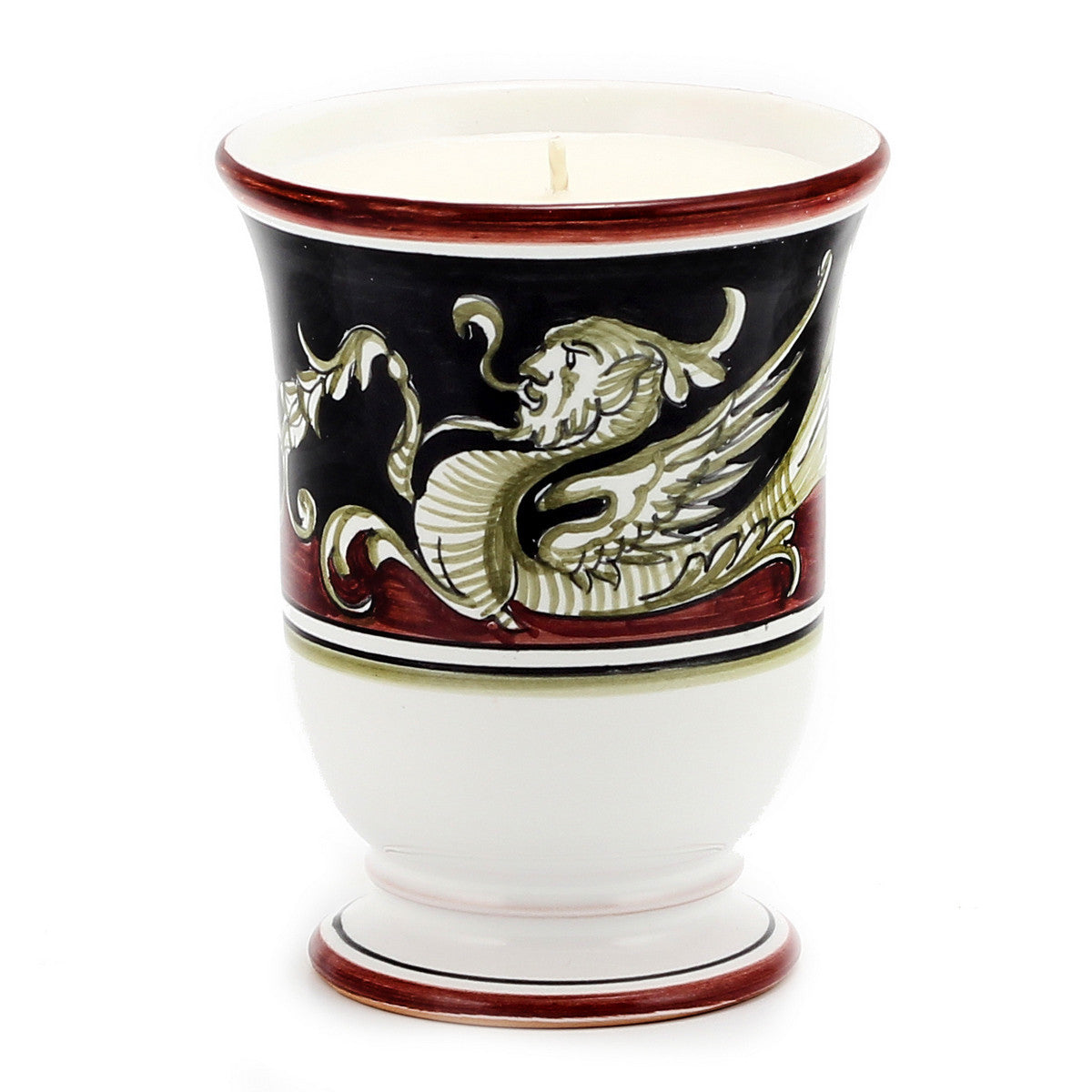 DERUTA CANDLES: Bell Cup Candle ~ Deruta Pompei Design - tops-selection.shop