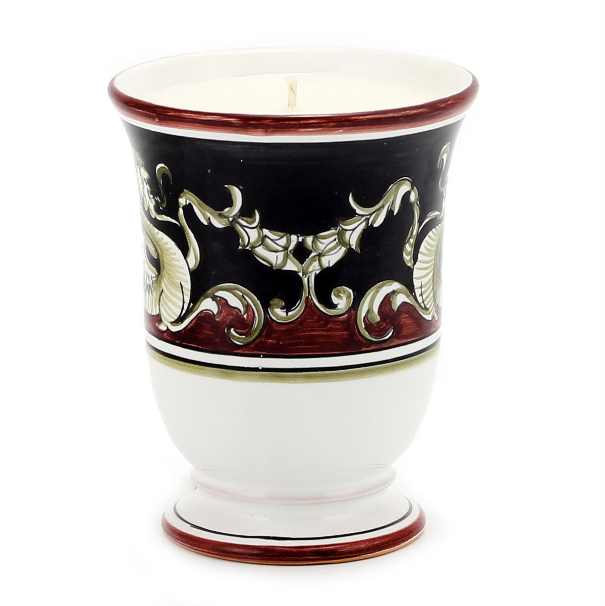 DERUTA CANDLES: Bell Cup Candle ~ Deruta Pompei Design - tops-selection.shop