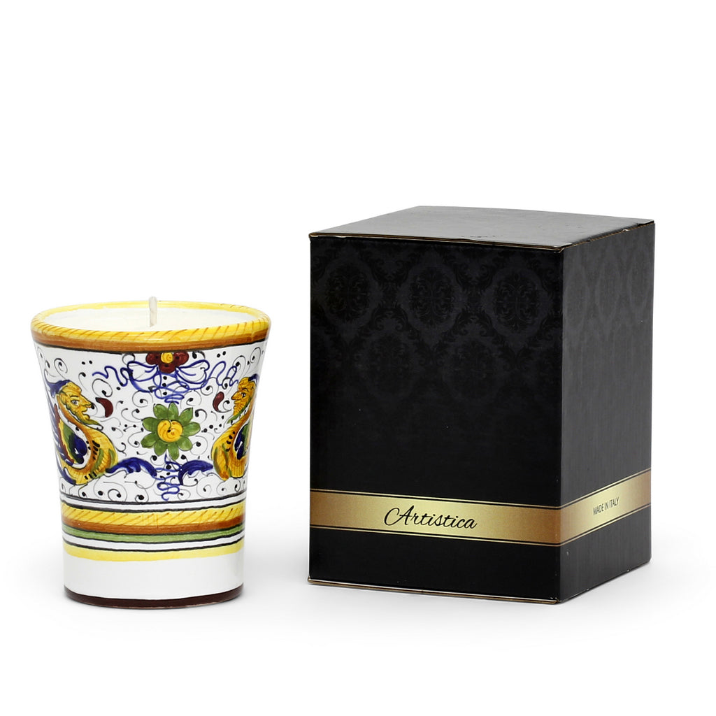 DERUTA CANDLES: Deluxe Precious Flared Candle RAFFAELLESCO DELUXE Design - tops-selection.shop