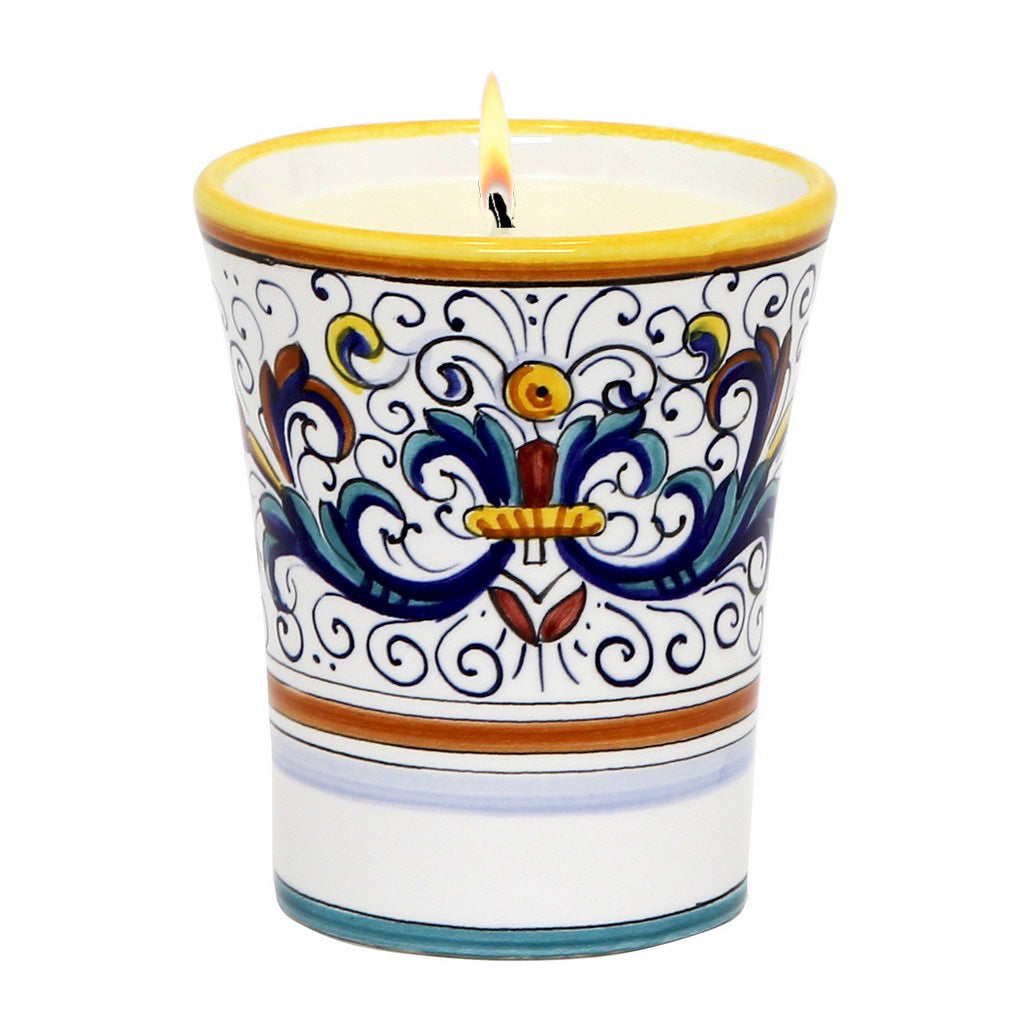 HOLIDAYS DERUTA CANDLES: Deluxe Precious Flared Candle RICCO DERUTA DELUXE Design - tops-selection.shop