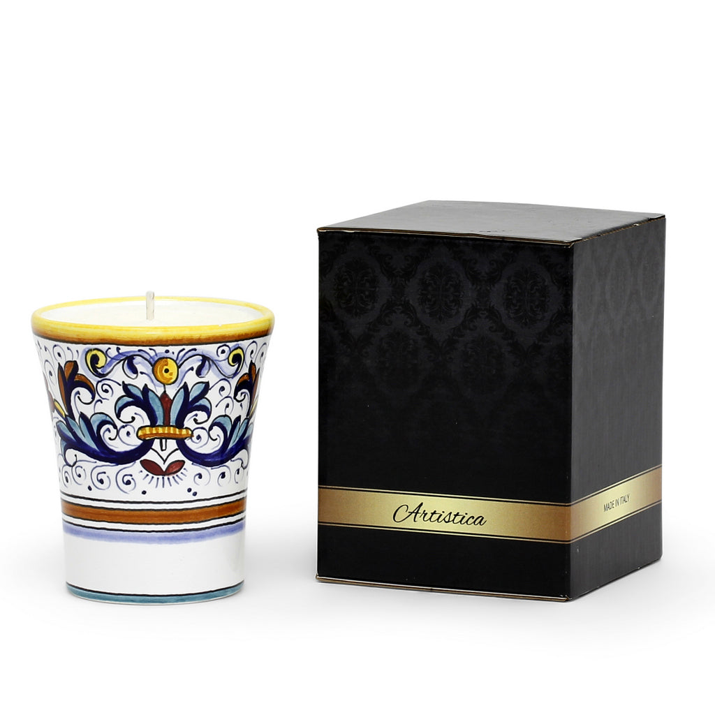 HOLIDAYS DERUTA CANDLES: Deluxe Precious Flared Candle RICCO DERUTA DELUXE Design - tops-selection.shop