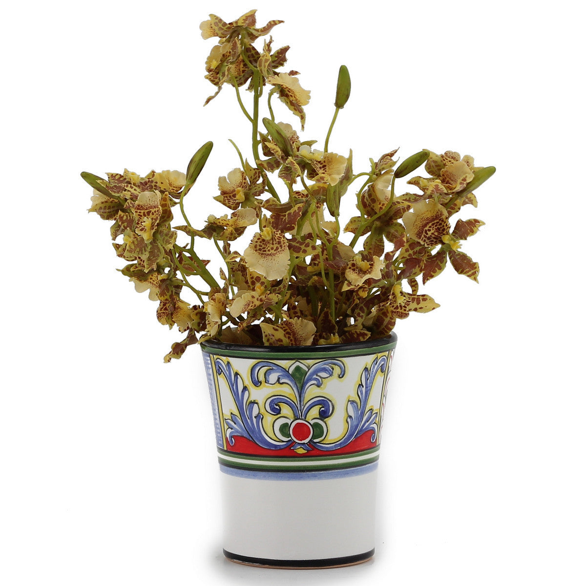 DERUTA CANDLES: Contempo Cup Candle ~ Deruta Yasmine Design - tops-selection.shop