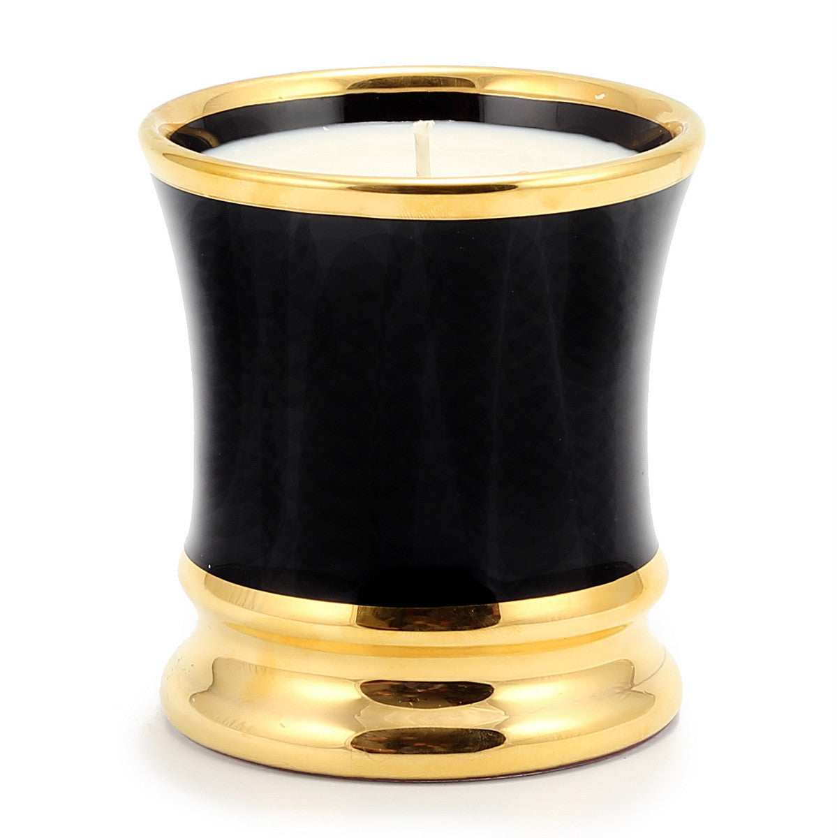 DERUTA CANDLES: Deluxe Precious Cup Candle ~ Ausonia Nero Design ~ Pure Gold Rim - tops-selection.shop