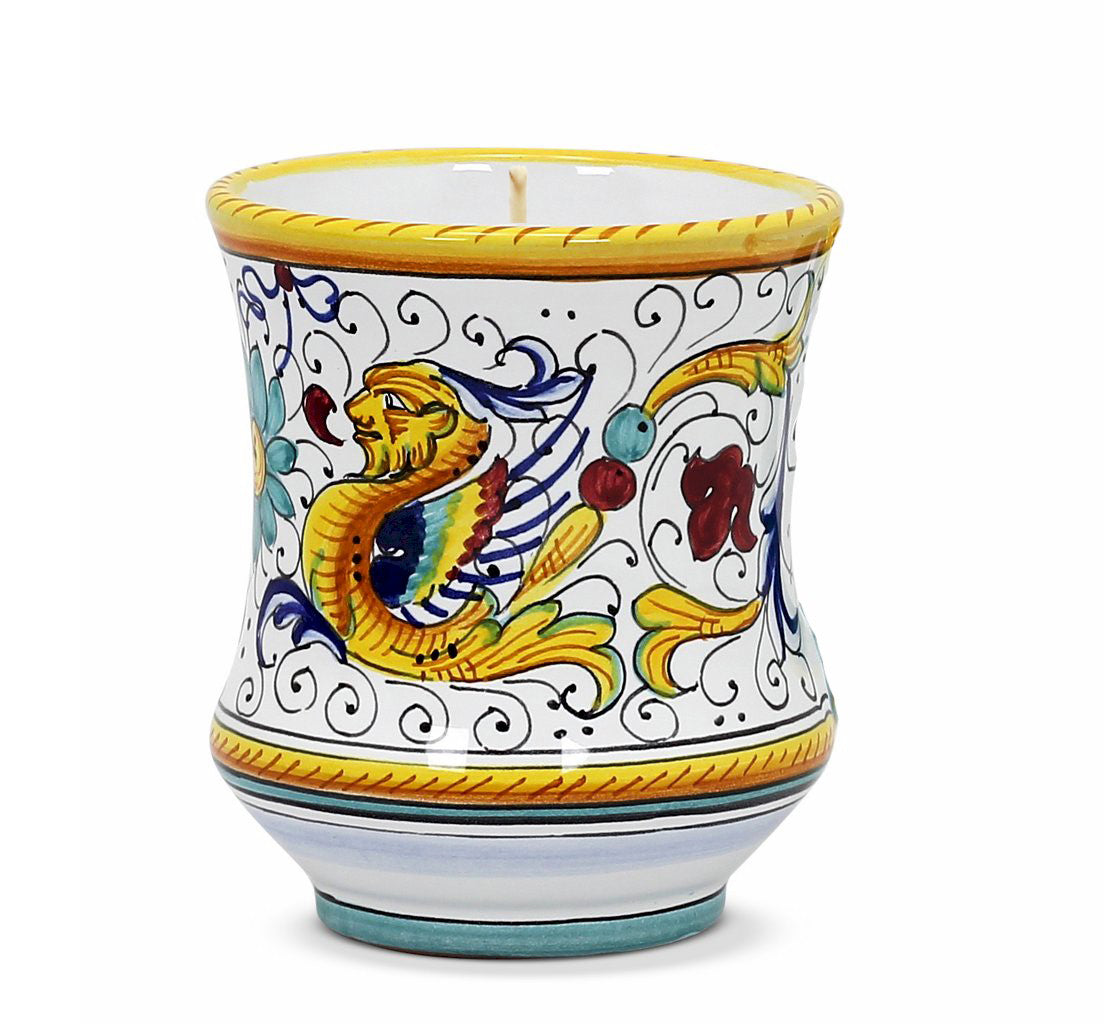 DERUTA CANDLES: Deluxe Precious Concave Candle RAFFAELLESCO DELUXE Design - tops-selection.shop