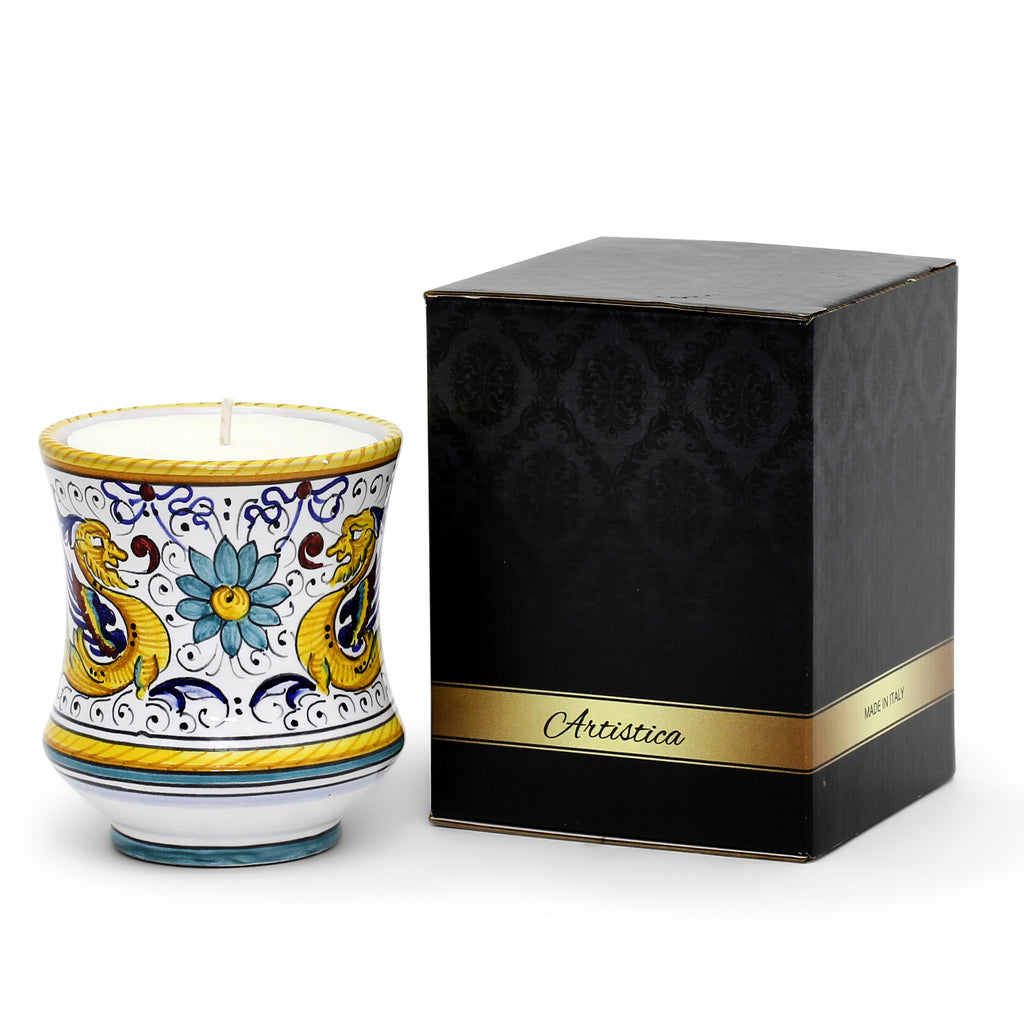 DERUTA CANDLES: Deluxe Precious Concave Candle RAFFAELLESCO DELUXE Design - tops-selection.shop