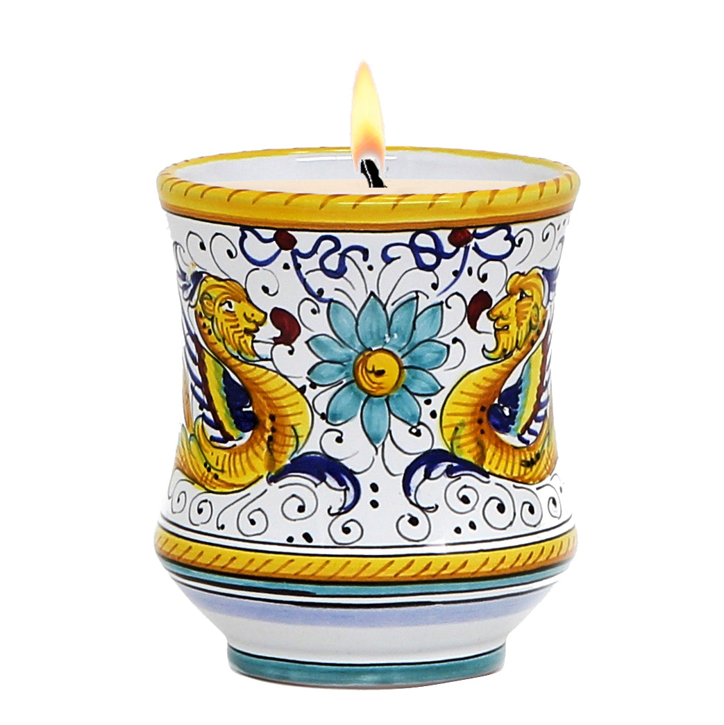DERUTA CANDLES: Deluxe Precious Concave Candle RAFFAELLESCO DELUXE Design - tops-selection.shop