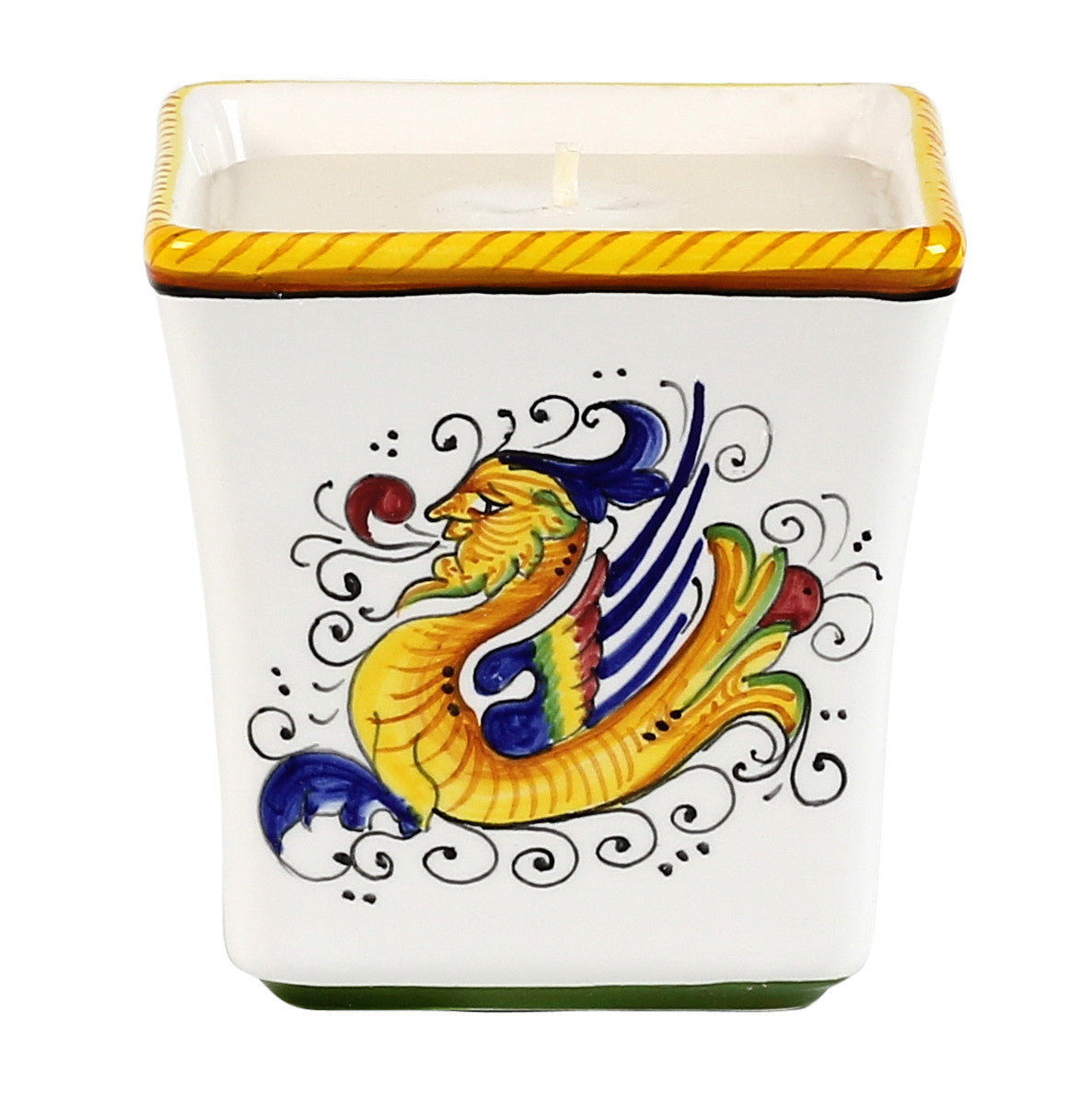 DERUTA CANDLES: Square Flared Candle Raffaellesco Design - tops-selection.shop