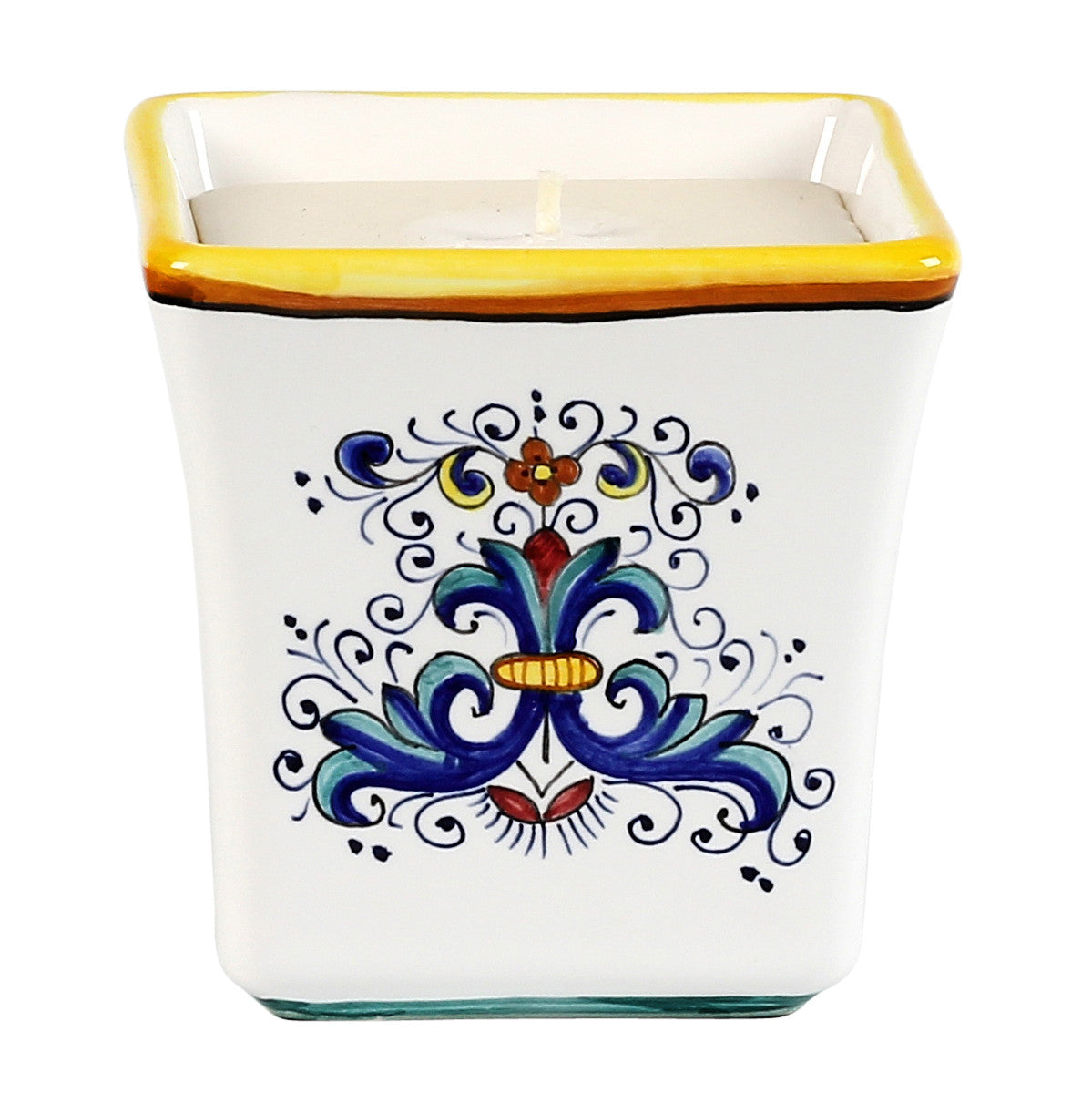 DERUTA CANDLES: Square Flared Candle Ricco Deruta Design - tops-selection.shop