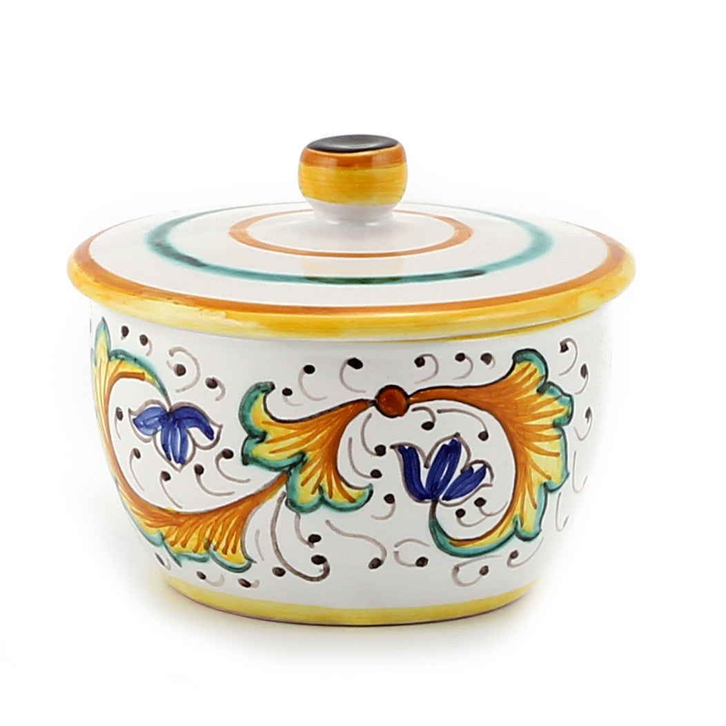 DERUTA CANDLES: Jar Candle with lid ~ Perugino Design - tops-selection.shop