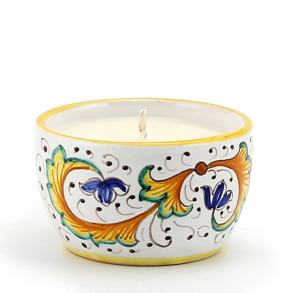 DERUTA CANDLES: Jar Candle with lid ~ Perugino Design - tops-selection.shop