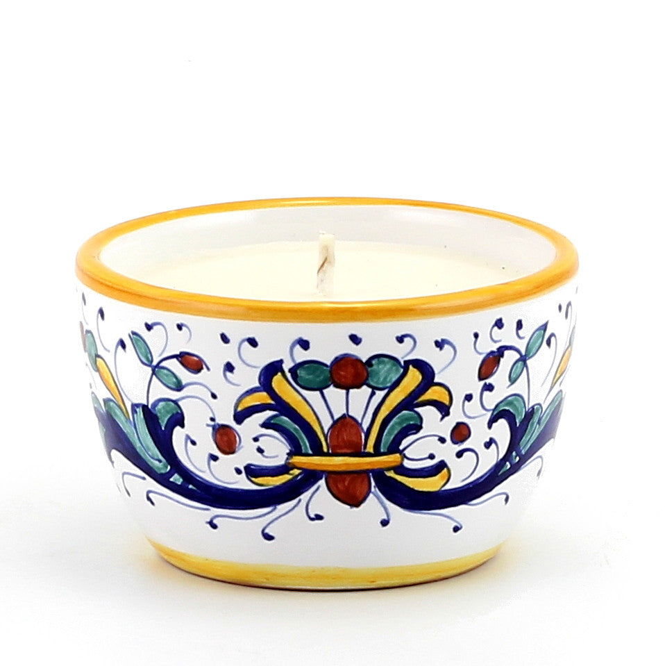 DERUTA CANDLES: Jar Candle with lid ~ Ricco Deruta Design - tops-selection.shop