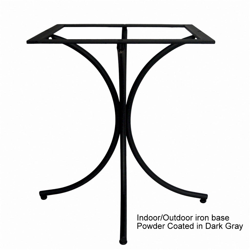 CAFE-BISTRO SQUARE TABLE: Ceramic-Stone top on iron base (24&quot;x24&quot; x 30&quot; High.) in Deruta, Italy. - tops-selection.shop