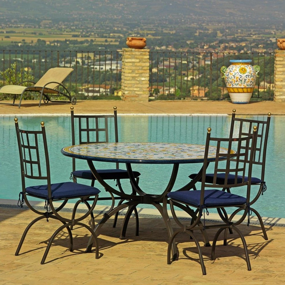 WROUGHT IRON CHAIR: Aurora Design in Deruta, Italy. - tops-selection.shop