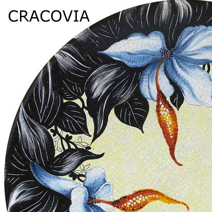 LAZY SUSAN: Ceramic-Stone Rotating Lazy Susan 20" Diam. in Deruta, Italy. - tops-selection.shop