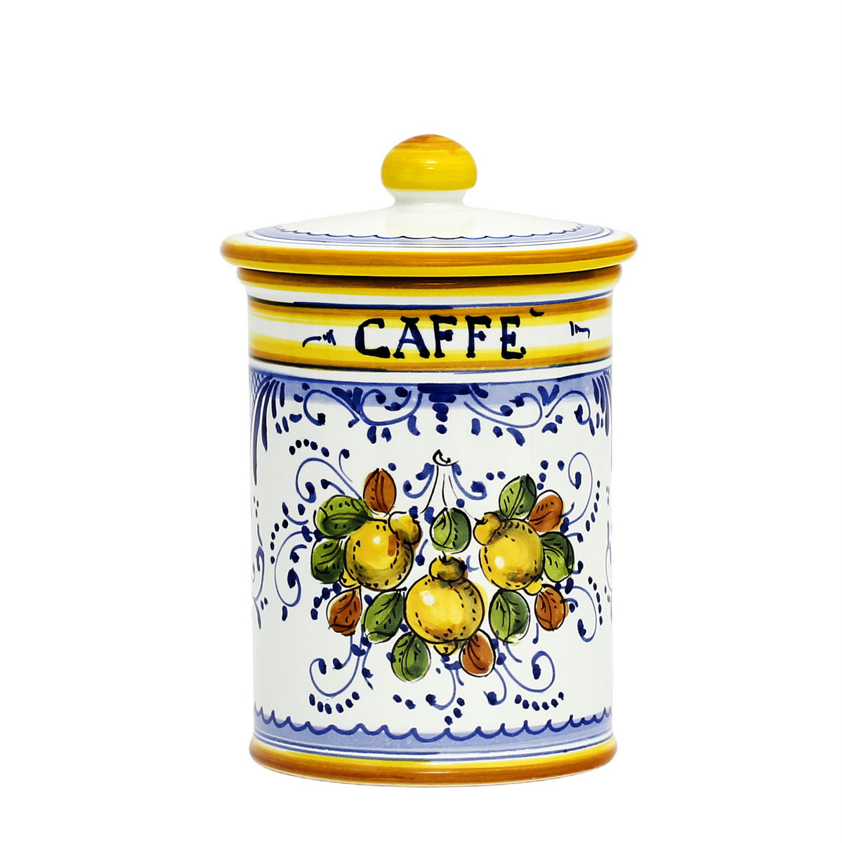 LIMONCINI: Tuscan Canister &#39;CAFFE&#39; (Coffee) lemon design - tops-selection.shop