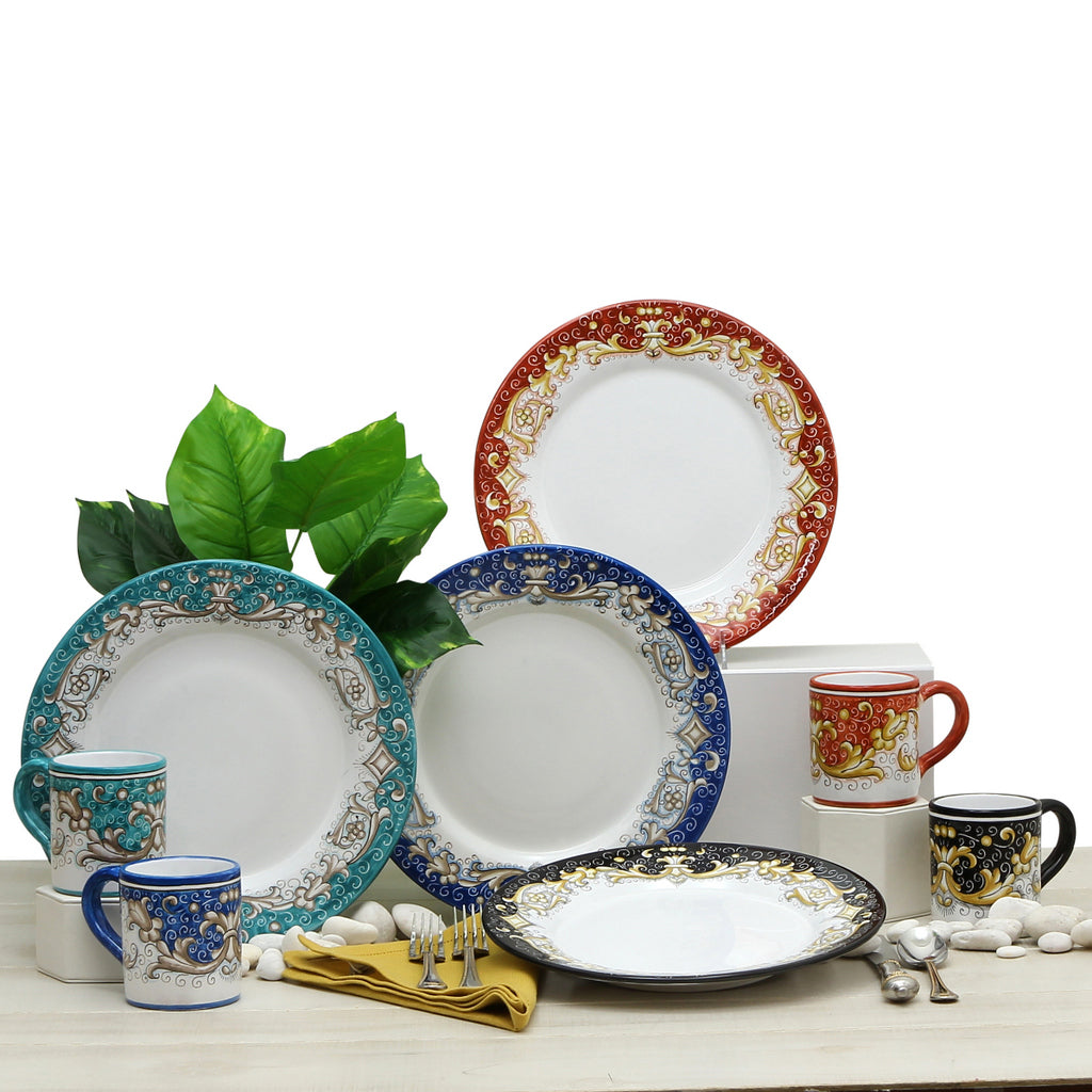 DERUTA COLORI: Dinner Plate - AQUA/TEAL - tops-selection.shop