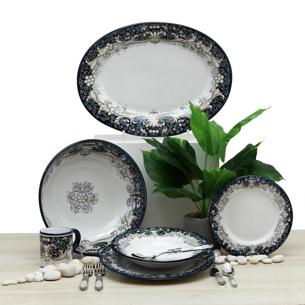 DERUTA COLORI: Salad Plate - BLUE ANTICO - tops-selection.shop