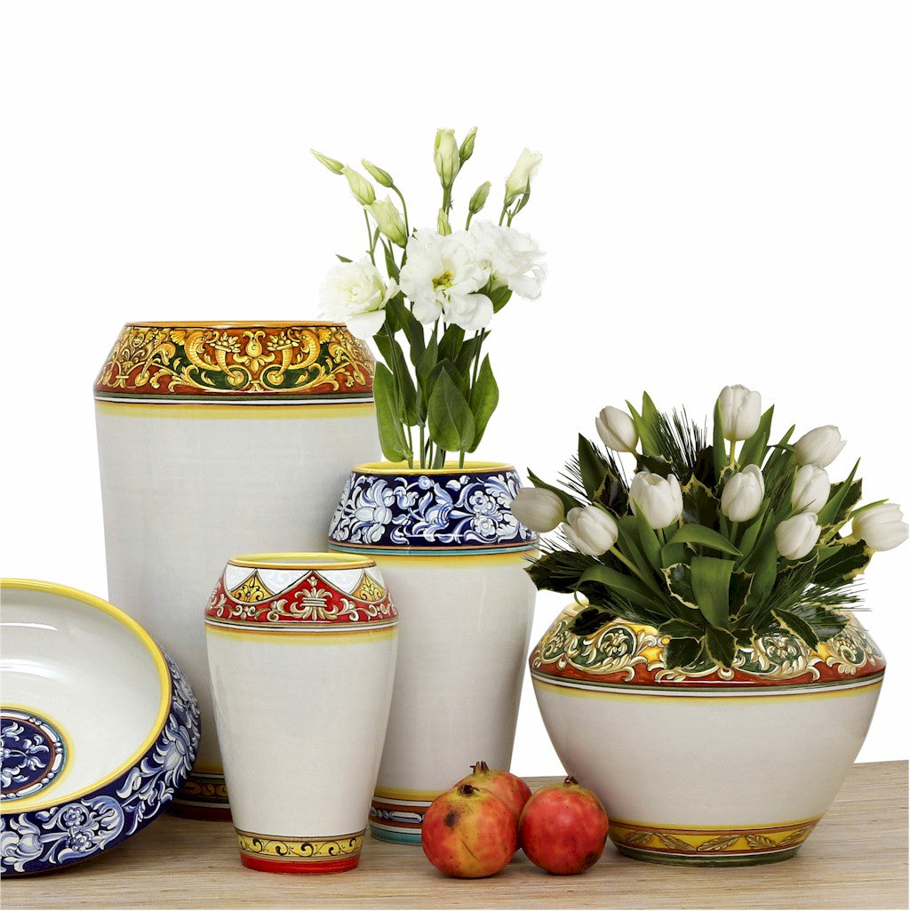 DERUTA BELLA: Medium Vase - Shades of Blue Design - (Premium Masterpiece by Francesca Niccacci) - tops-selection.shop