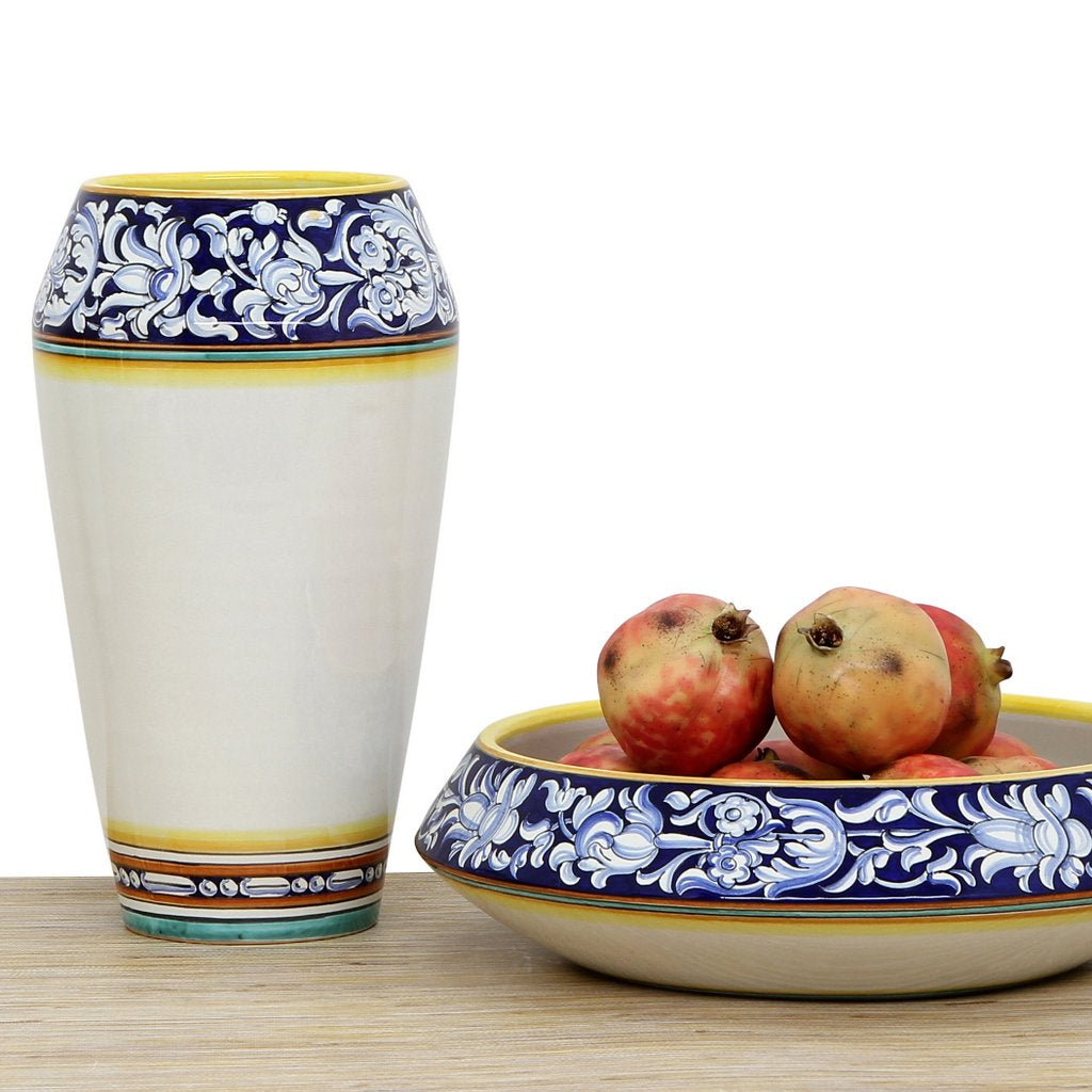 DERUTA BELLA: Medium Vase - Shades of Blue Design - (Premium Masterpiece by Francesca Niccacci) - tops-selection.shop