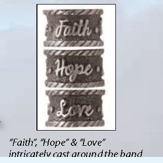 ART-PEN: Handcrafted Luxury Twist Pen - Faith Hope Love - Antique Pewter with Papal White body - tops-selection.shop