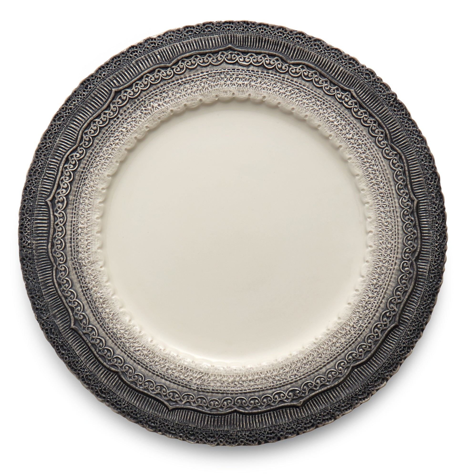 ARTE ITALICA: Finezza Grey Charger - tops-selection.shop