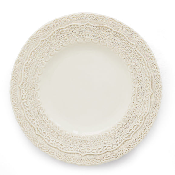 ARTE ITALICA: Finezza Cream Salad/Dessert Plate - tops-selection.shop