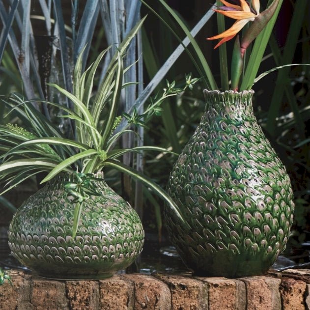 TUSCAN FEATHER: Handcrafted Vase with feather design - tops-selection.shop