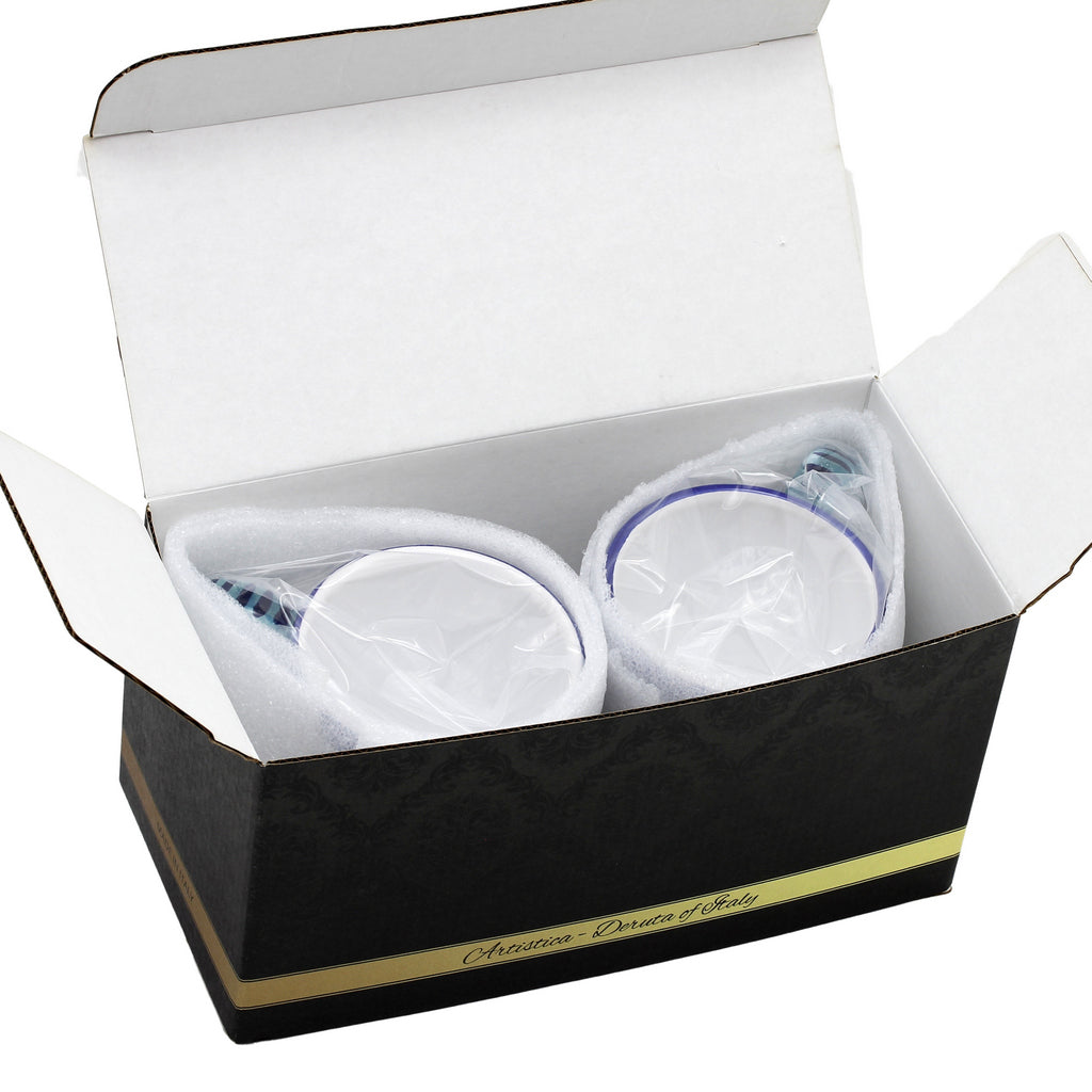 GIFT BOX: With two Deruta Mugs - CIRCO-BELLO Design - tops-selection.shop