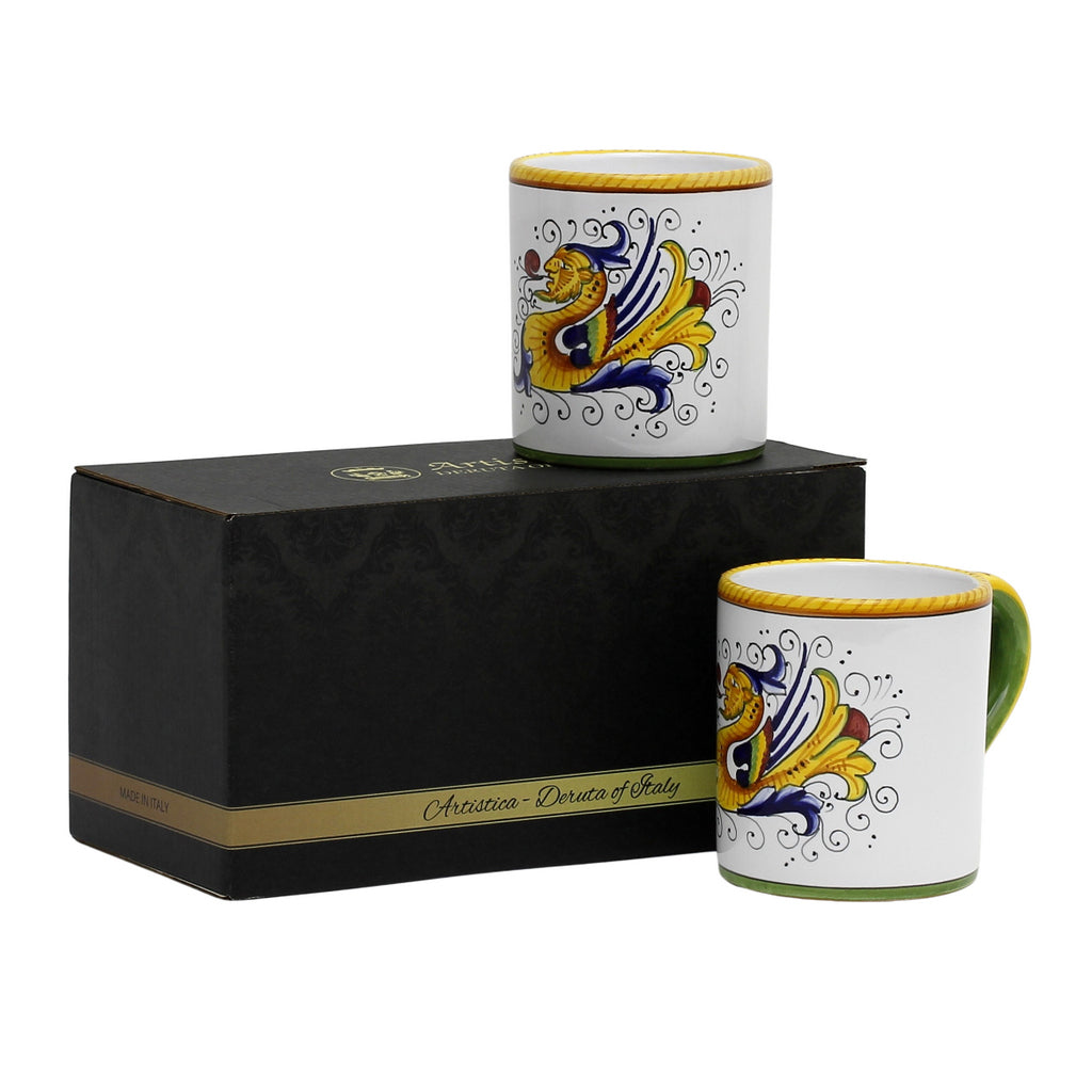 GIFT BOX: With two Deruta Mugs - RAFFAELLESCO Lite Design - tops-selection.shop