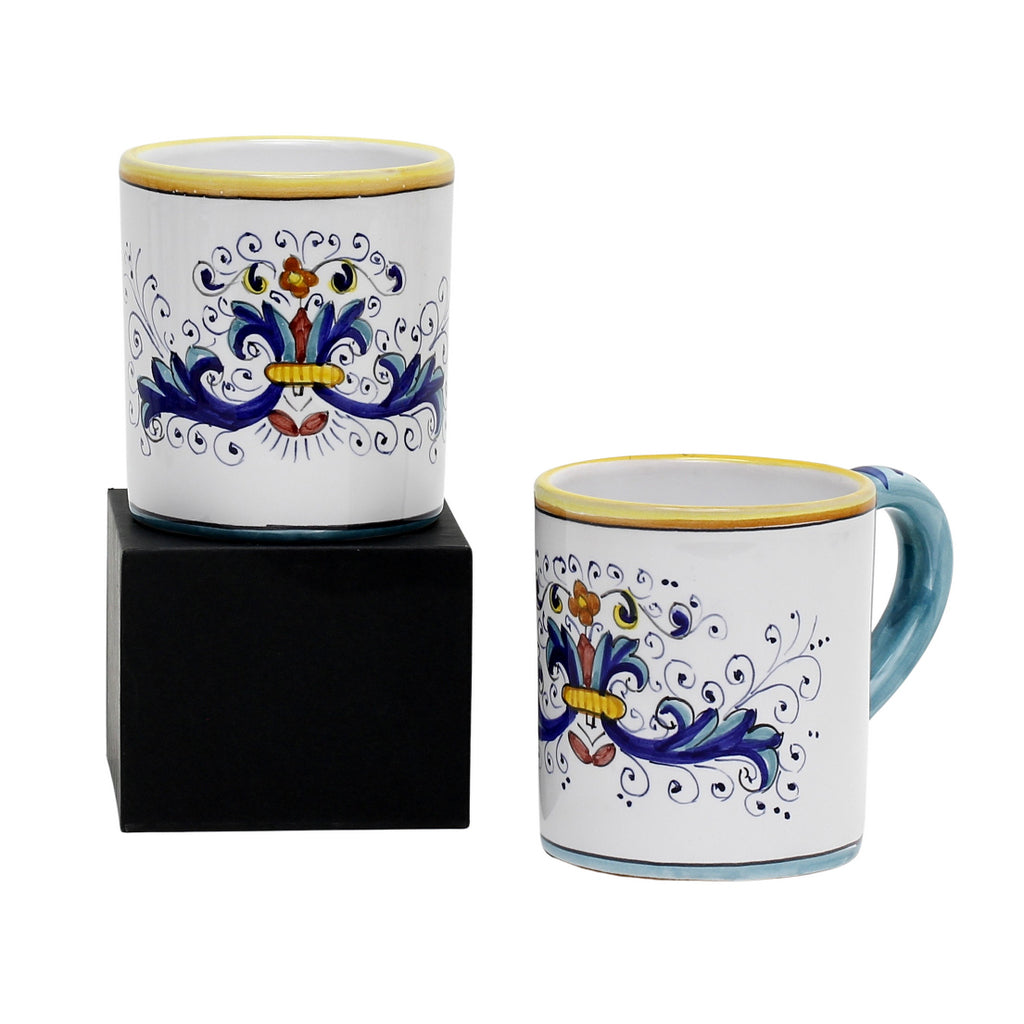 GIFT BOX: With two Deruta Mugs - RICCO DERUTA Lite Design - tops-selection.shop