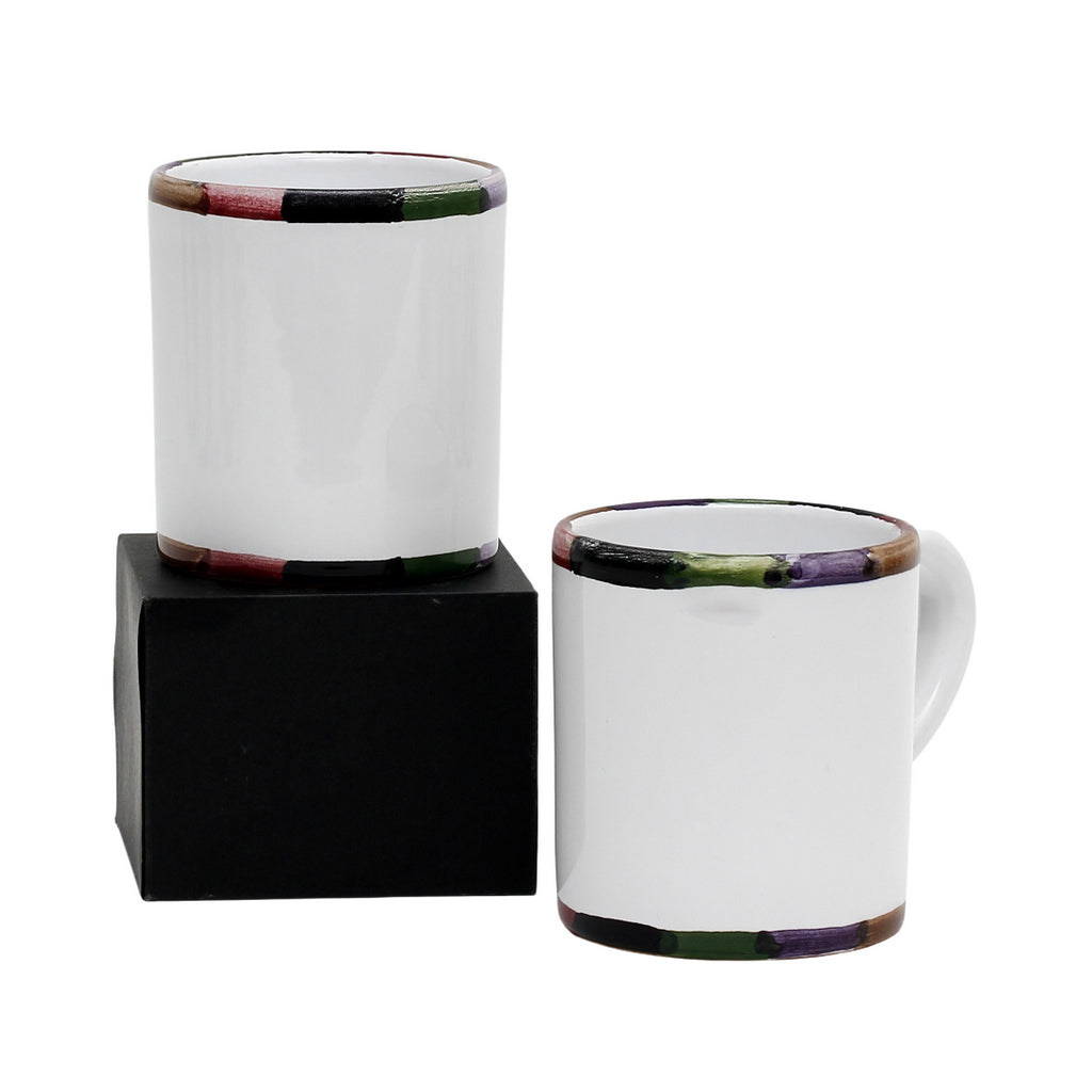 GIFT BOX: With two Deruta Mugs - CIRCO-BELLO Design - tops-selection.shop