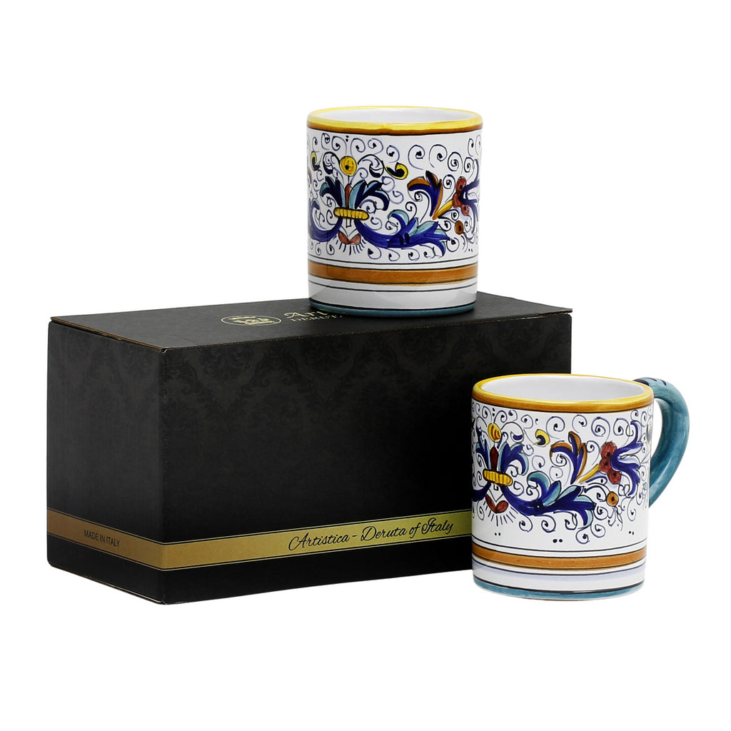 GIFT BOX: With two Deruta Mugs - RICCO DERUTA Design - tops-selection.shop