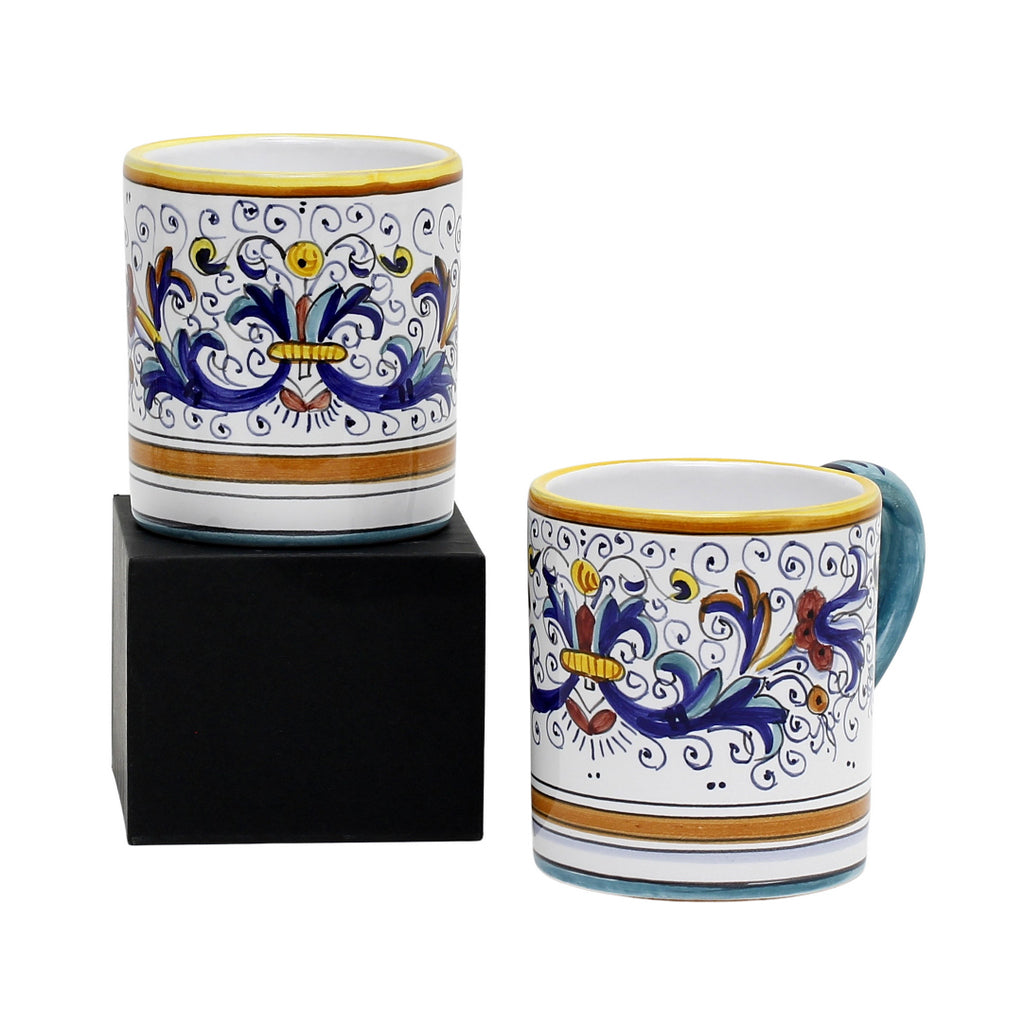 GIFT BOX: With two Deruta Mugs - RICCO DERUTA Design - tops-selection.shop
