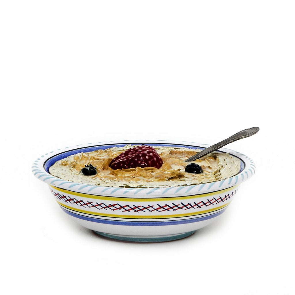 ORVIETO GREEN ROOSTER: Salad Cereal Bowl - tops-selection.shop