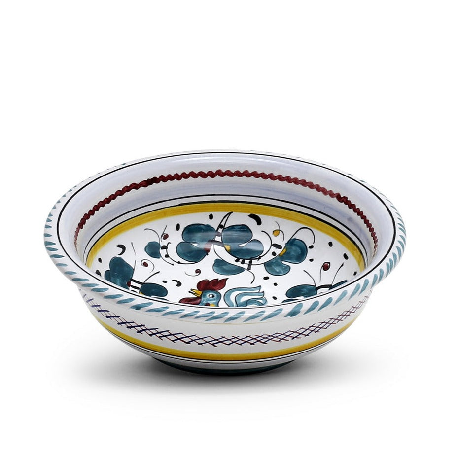 ORVIETO GREEN ROOSTER: Salad Cereal Bowl - tops-selection.shop