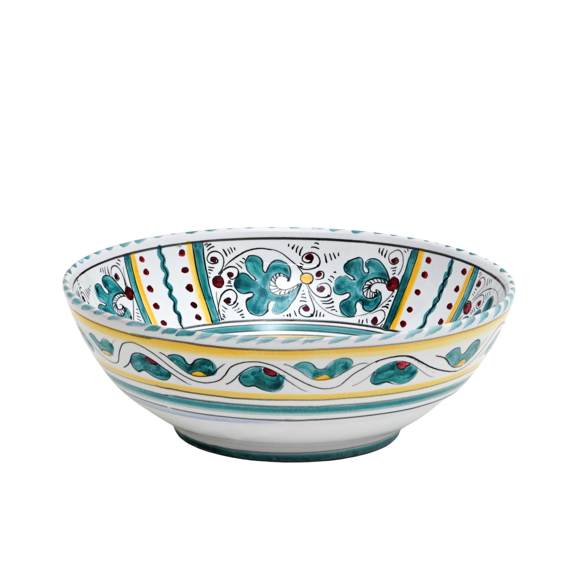 ORVIETO GREEN ROOSTER: Salad Bowl (Medium) - tops-selection.shop