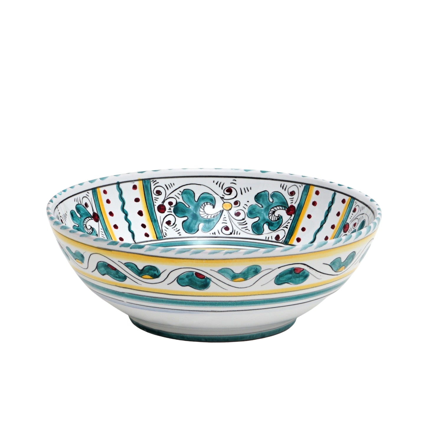ORVIETO GREEN ROOSTER: Salad Bowl (Medium) - tops-selection.shop