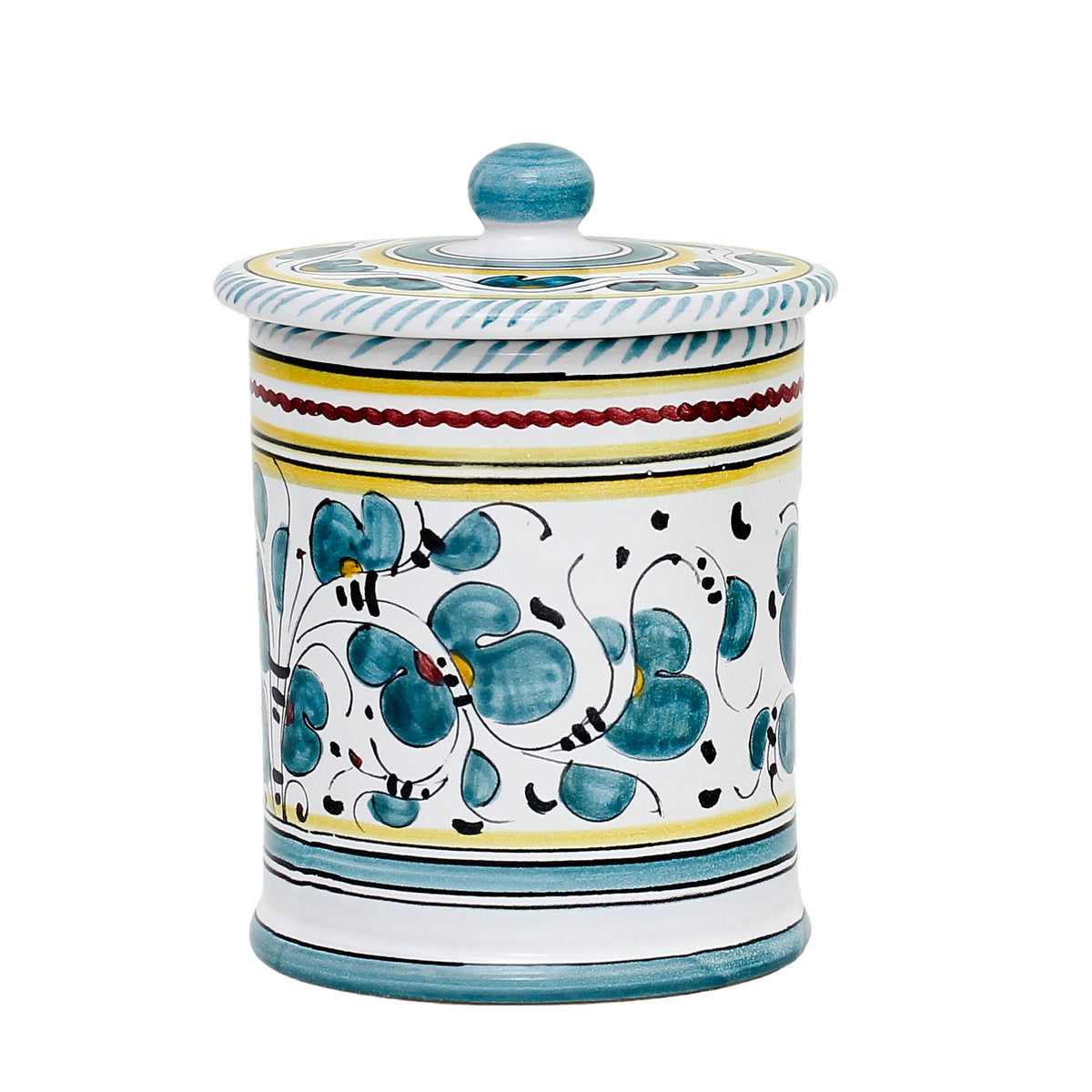 ORVIETO GREEN ROOSTER: Caffe' (Coffee) Container Canister - tops-selection.shop