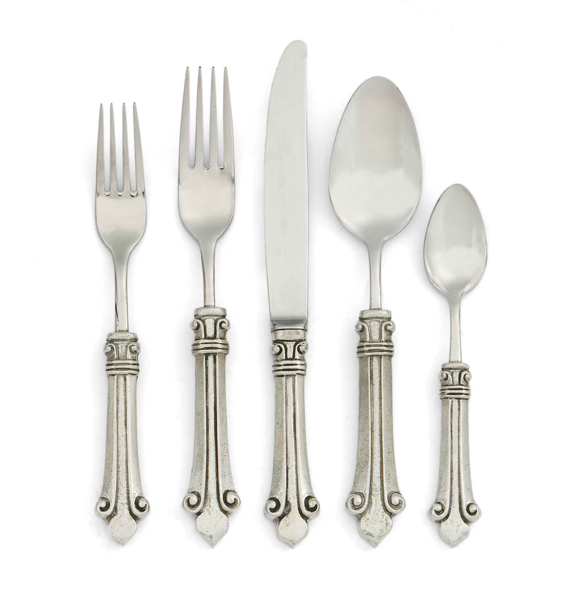 ARTE ITALICA: GIGLIO Flatware Five Piece Place Setting - tops-selection.shop