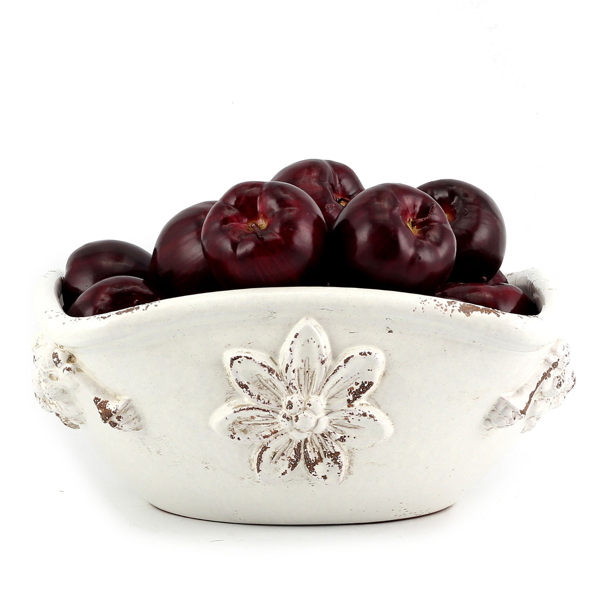 SCAVO ROBBIANA: Squared Centerpiece with Della Robbia bass relief motifs - tops-selection.shop