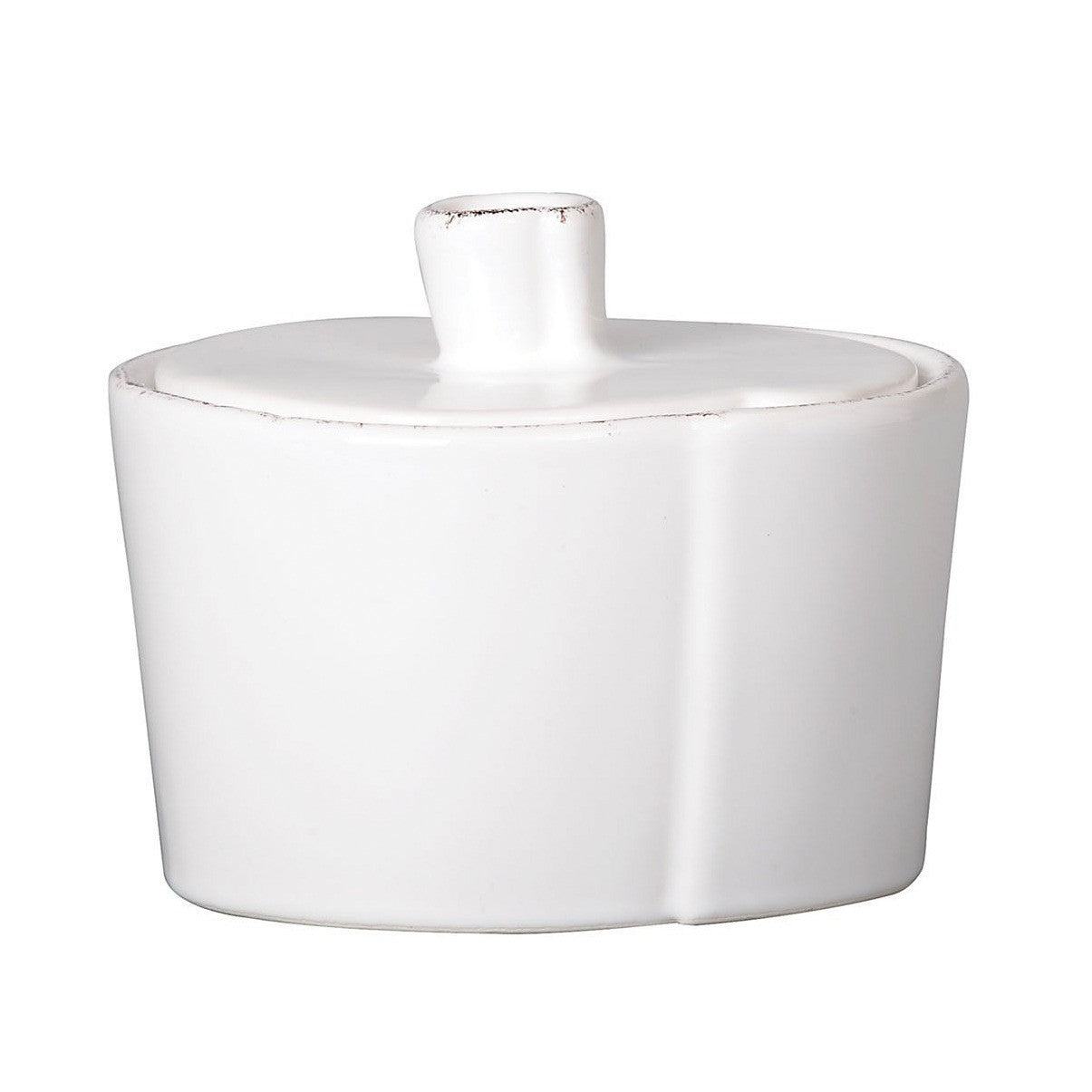 VIETRI: Lastra White Sugar Bowl - tops-selection.shop