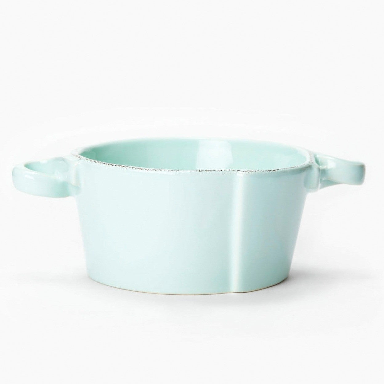 VIETRI: Lastra Aqua Small Handled Bowl - tops-selection.shop